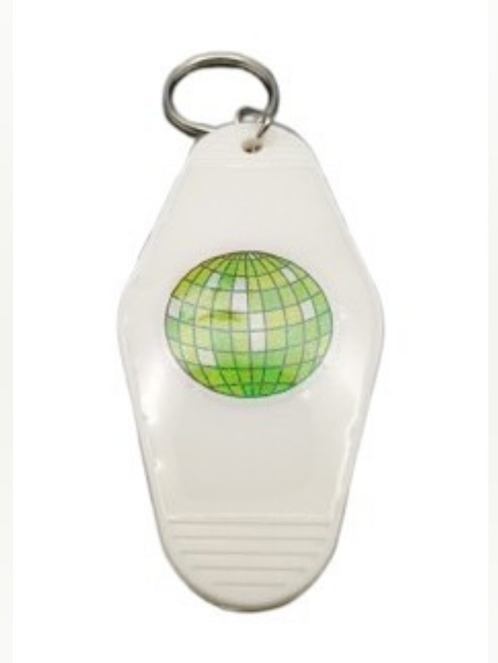 Green Disco Ball Motel Keychain Retro Y2K